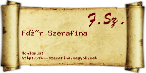 Für Szerafina névjegykártya